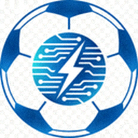 世界杯预测网 Logo - 一个带有足球和AI芯片图案的现代科技感标志